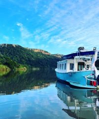 Baby Blue House Boat