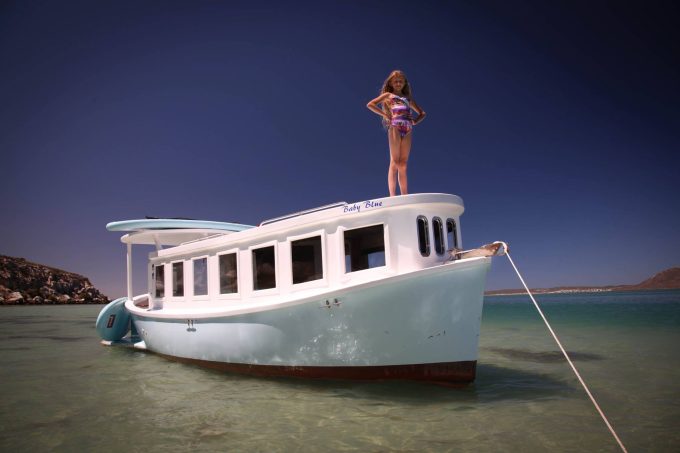 Baby Blue House Boat