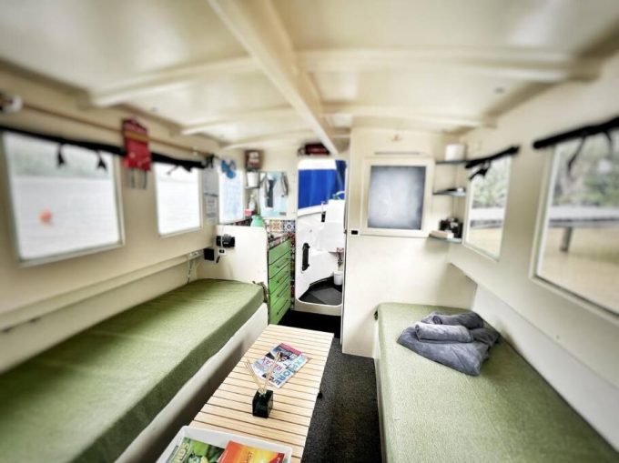 Baby Blue House Boat