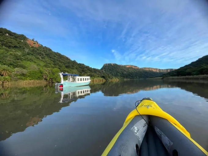 Baby Blue House Boat
