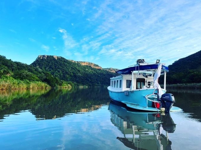 Baby Blue House Boat